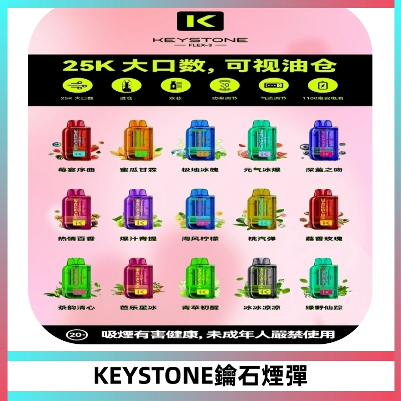 KEYSTONE FLEX-3 鑰石大容量25000口專彈專機套裝